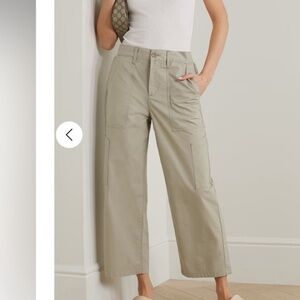 AGOLDE Daria beige Wide-Leg cropped Utility Pants cotton size 28